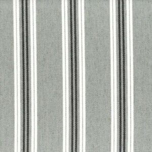 black-grey striped cotton fabric from Casamance