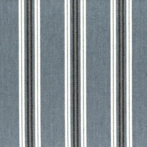 blue striped cotton fabric from Casamance