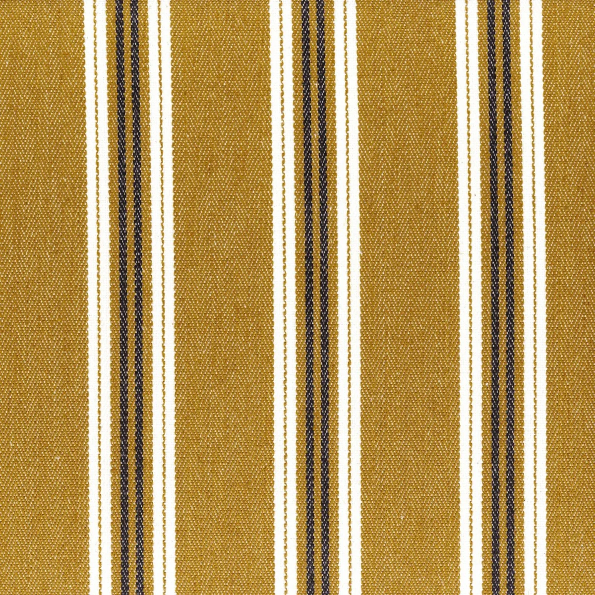 yellow striped cotton fabric from Casamance