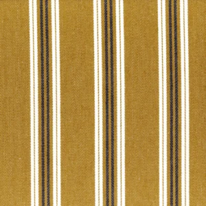 yellow striped cotton fabric from Casamance