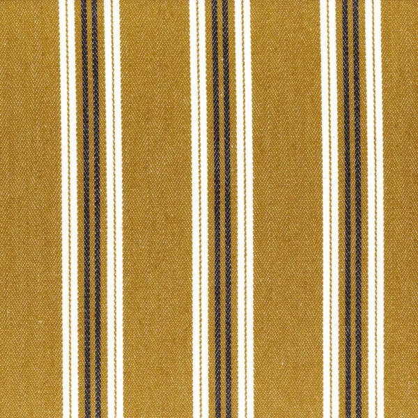Lagos Fabric - Ocre by yellow striped cotton fabric from Casamance