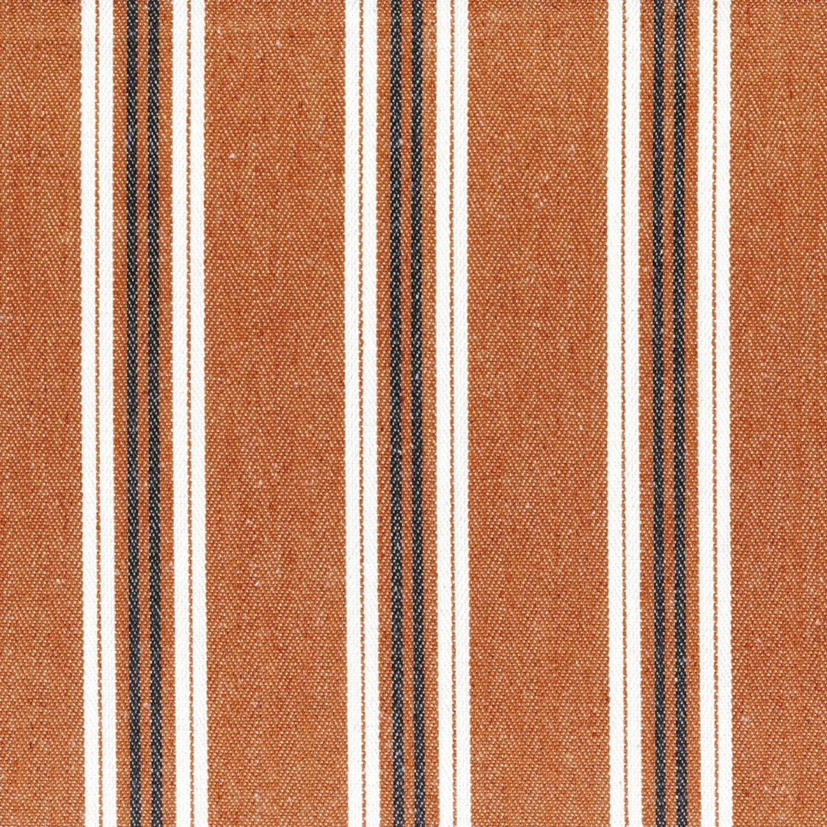 orange striped cotton fabric from Casamance