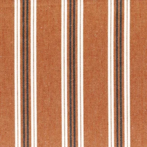 orange striped cotton fabric from Casamance