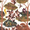 brown animal linen fabric from Casamance