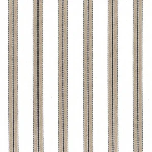 black-grey striped cotton fabric from Casamance