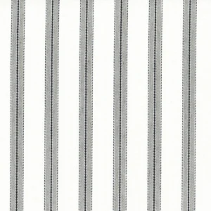 black-grey striped cotton fabric from Casamance