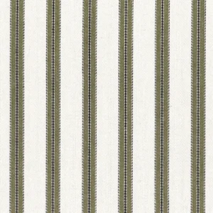 green striped cotton fabric from Casamance