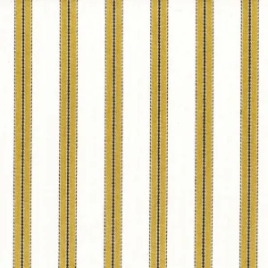 yellow striped cotton fabric from Casamance