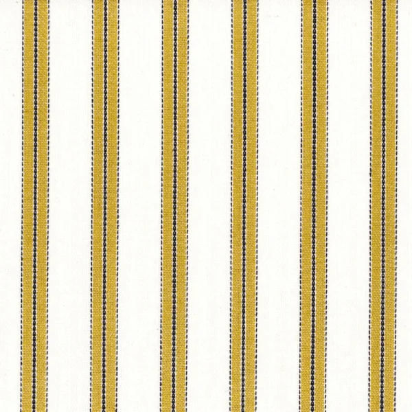 Evora Fabric - Moutarde by yellow striped cotton fabric from Casamance