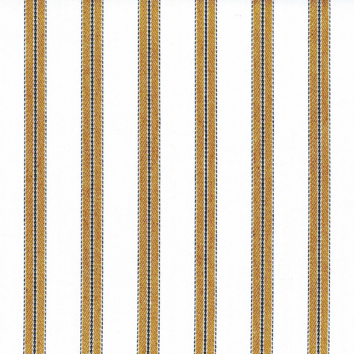 yellow striped cotton fabric from Casamance
