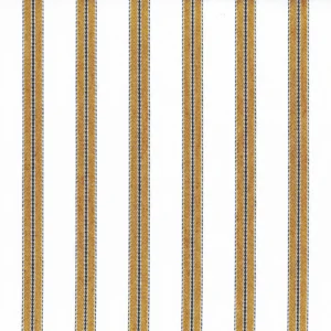 yellow striped cotton fabric from Casamance