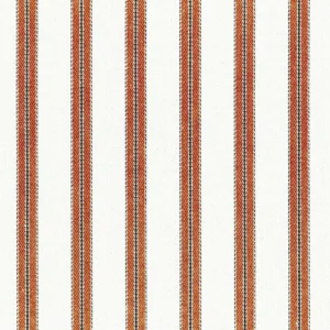 red striped cotton fabric from Casamance