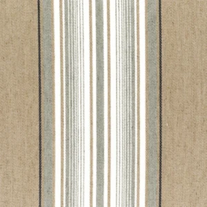 black-grey striped cotton fabric from Casamance