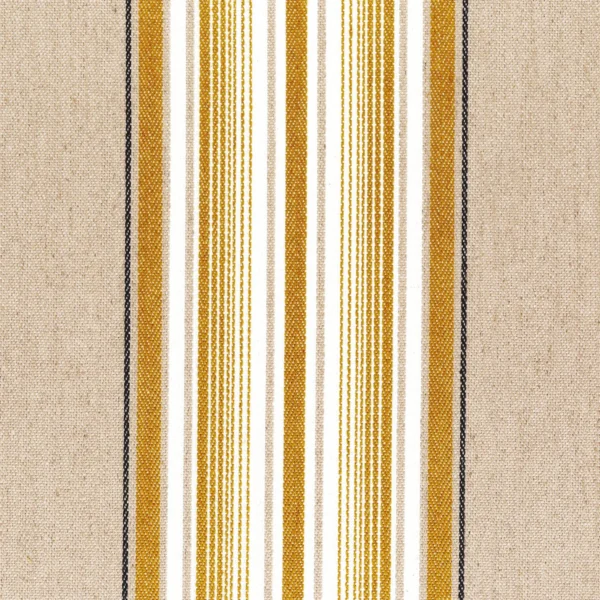 Aveiro Fabric - Beige Ocre by yellow striped cotton fabric from Casamance