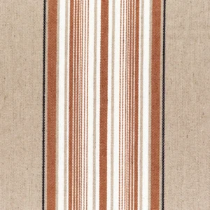 red striped cotton fabric from Casamance