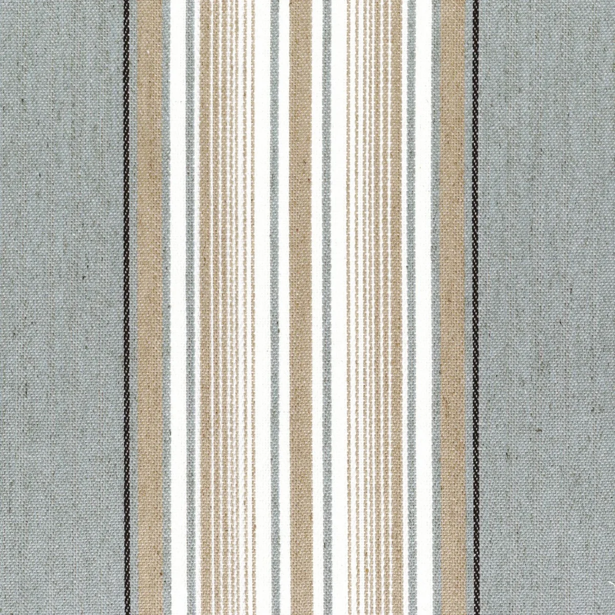 blue striped cotton fabric from Casamance