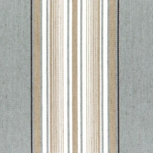 blue striped cotton fabric from Casamance