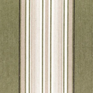 green striped cotton fabric from Casamance