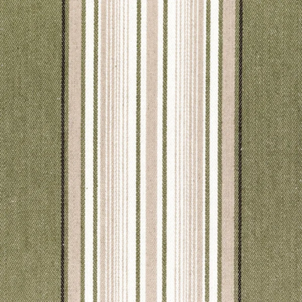 Aveiro Fabric - Olive by green striped cotton fabric from Casamance