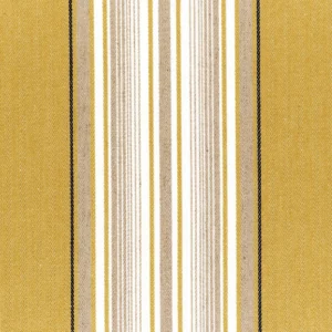 yellow striped cotton fabric from Casamance