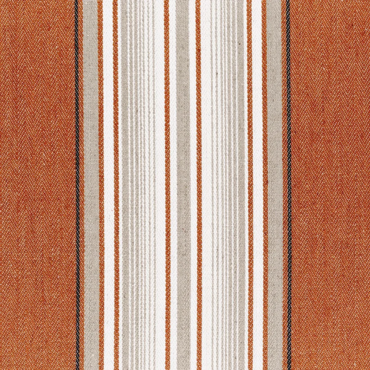 red striped cotton fabric from Casamance