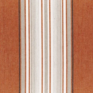 red striped cotton fabric from Casamance