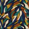 multicolour contemporary embroideried fabric from Casamance