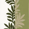 green botanical embroideried fabric from Casamance