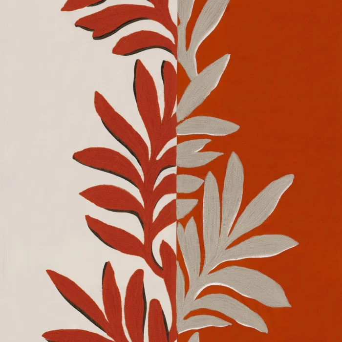 Sophora Fabric - Beige / Orange swatch