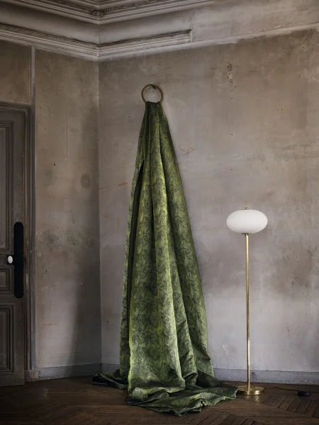 Tanagra Fabric - Taupe by brown misc curtain with lamps