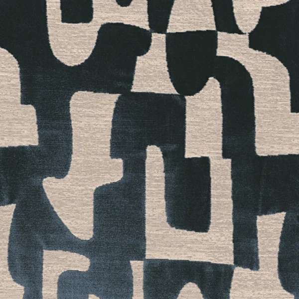Melodie Fabric - Petrole by blue misc velvet-chenille fabric from Casamance
