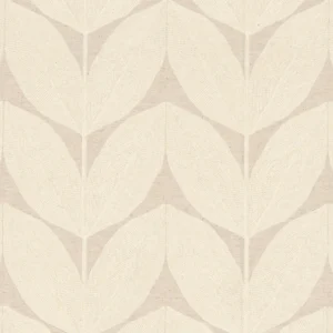 neutral botanical embroideried fabric from Casamance