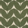 green botanical embroideried fabric from Casamance