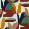 multicolour contemporary embroideried fabric from Casamance