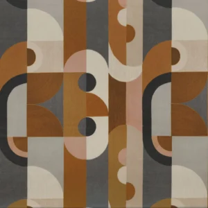 brown geometric velvet-chenille fabric from Casamance