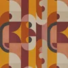 yellow geometric velvet-chenille fabric from Casamance