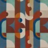 blue geometric velvet-chenille fabric from Casamance