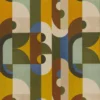 yellow geometric velvet-chenille fabric from Casamance