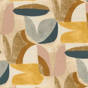 yellow contemporary embroideried fabric from Casamance
