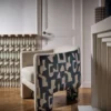 yellow misc armchair with vases
