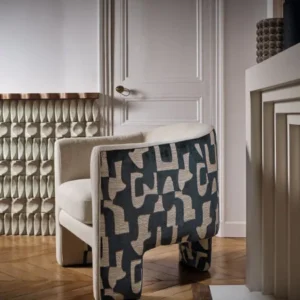 yellow misc armchair with vases