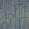 blue geometric jacquard fabric from Casamance