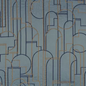 blue geometric jacquard fabric from Casamance