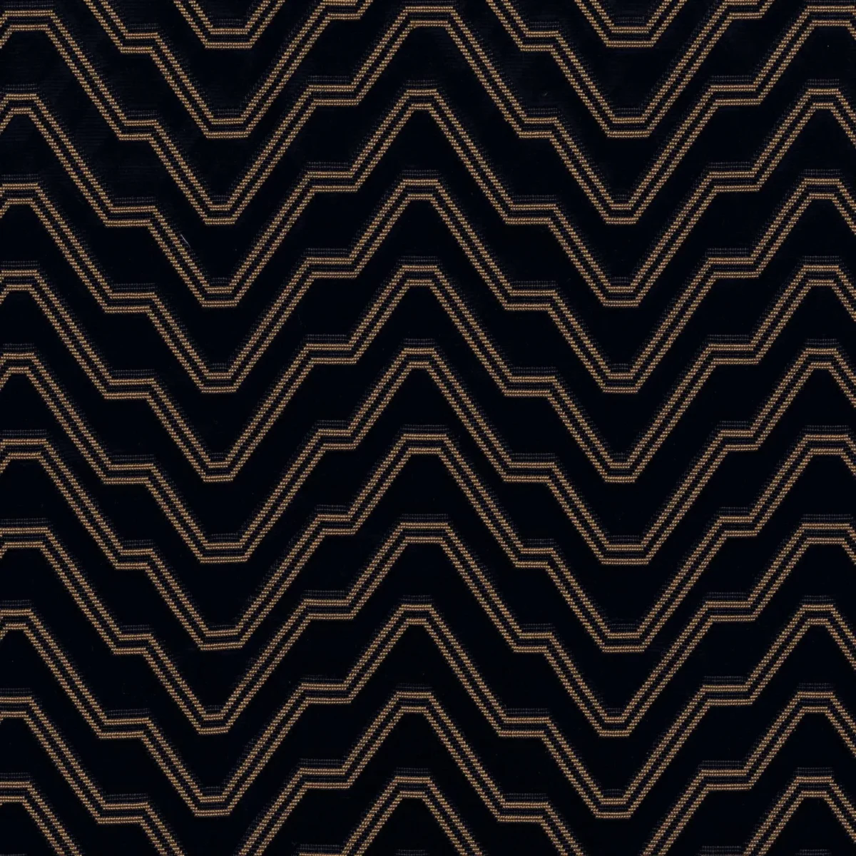 Chanut Fabric - Noir by brown geometric velvet-chenille fabric from Casamance