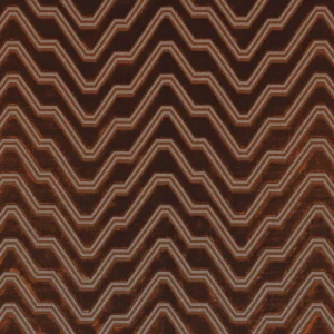 red geometric velvet-chenille fabric from Casamance