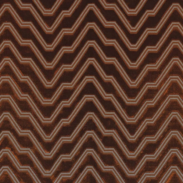 Chanut Fabric - Acajou by red geometric velvet-chenille fabric from Casamance