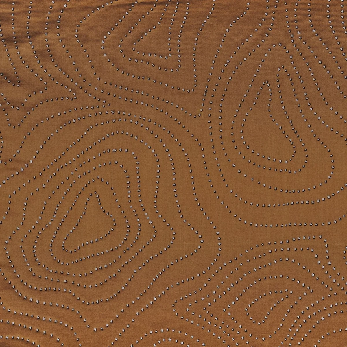 Celebrate Fabric - Cuivre by orange contemporary jacquard fabric from Casamance