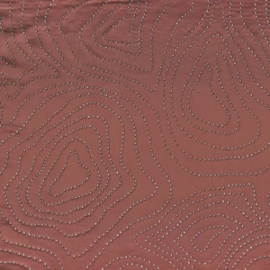 red contemporary jacquard fabric from Casamance