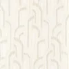 white geometric voile-sheer fabric from Casamance