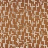 orange geometric cotton fabric from Casamance